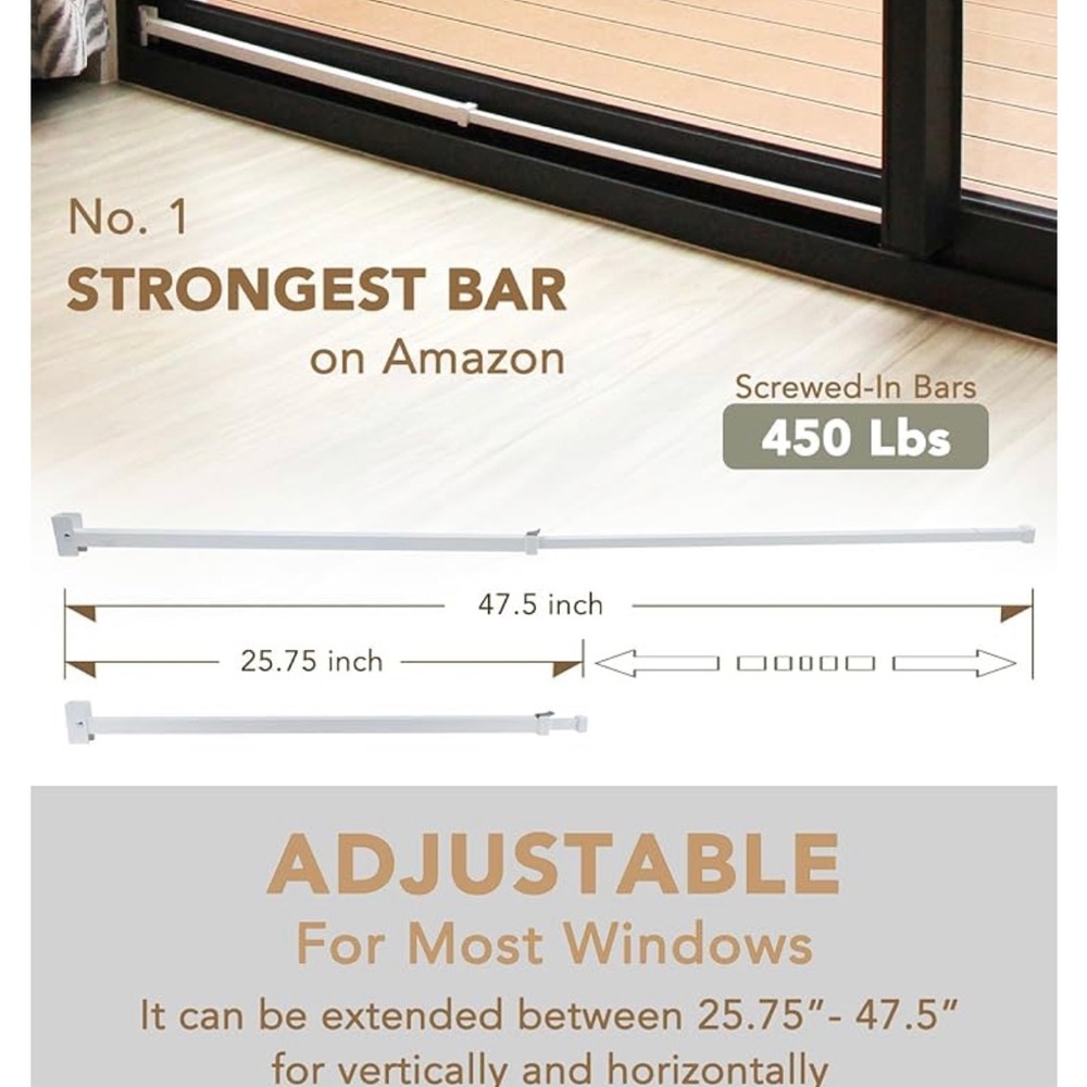 🪟 Door/Window Security Bar - Picture 6 of 15